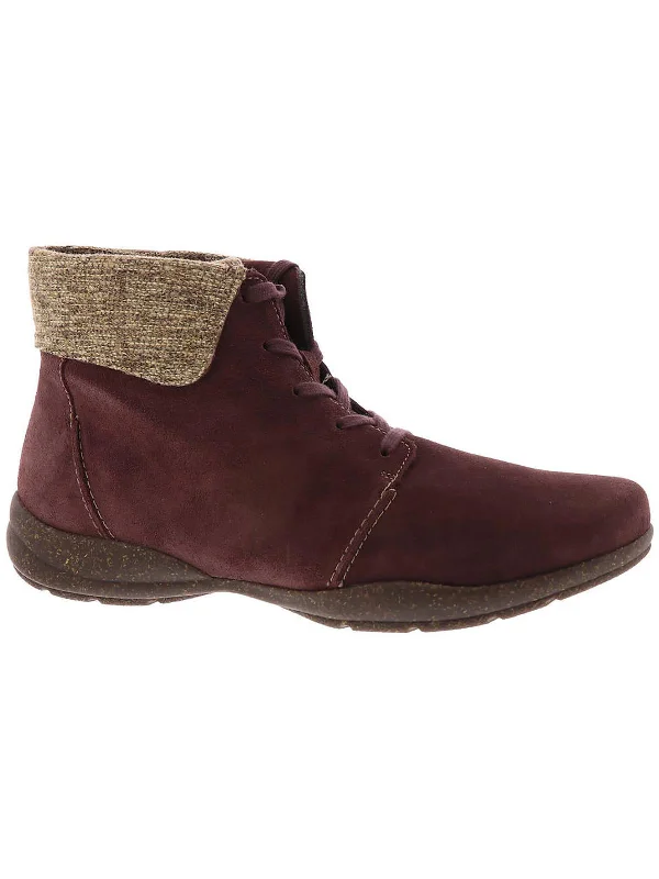 Roseville Lace Womens Suede Lace Up Ankle Boots