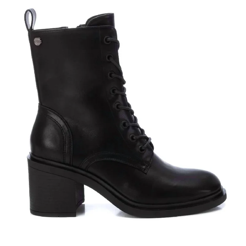 Women's Combat Booties In Black