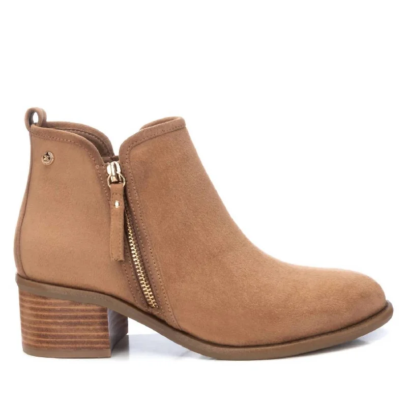 Women's Cowboy Booties In Beige