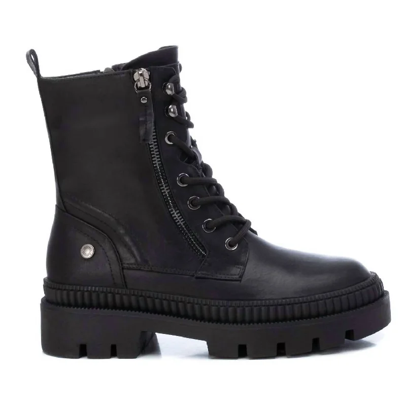 Women's Military Combat Booties In Black