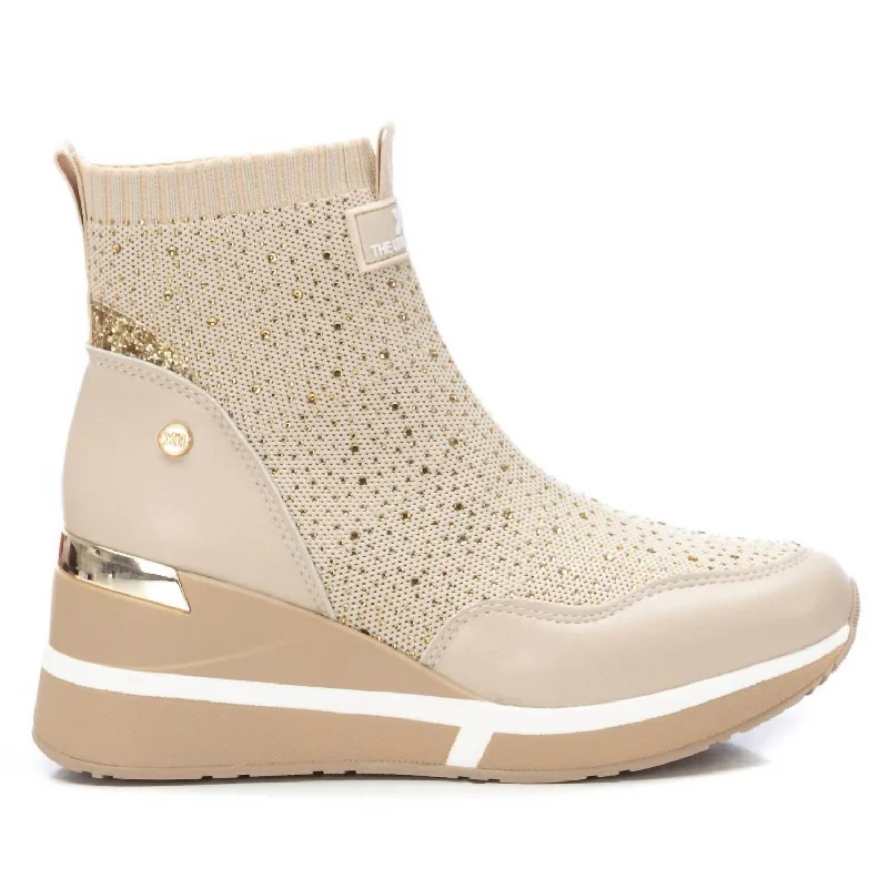 Women's Sporty Booties In Beige