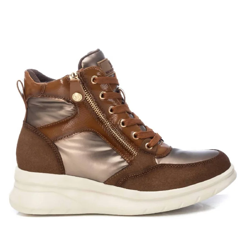 Women's Sporty Booties In Camel