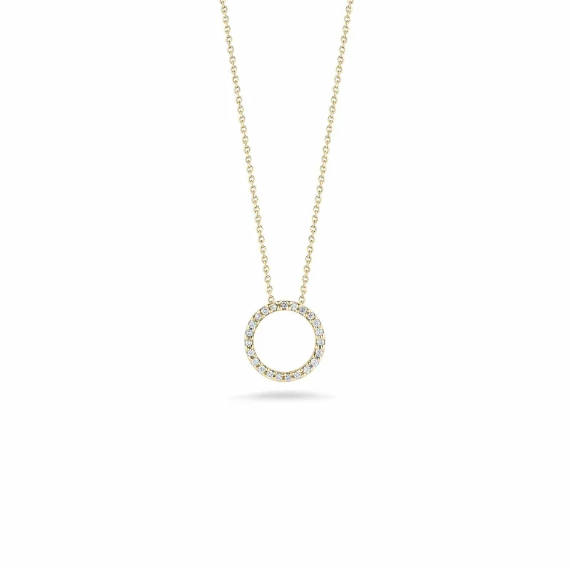 Open Circle Diamond Necklace