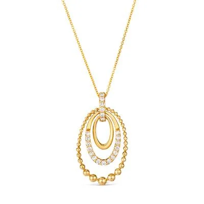 delicate pearl floral necklaces-women's eco-conscious snow shoes-14K Yellow Gold 0.30ctw Nude Diamond Drop Necklace by Le Vian