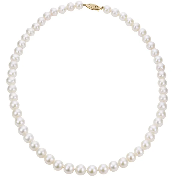 14K Yellow Gold 5-5.5mm Freshwater Pearl Strand Necklace