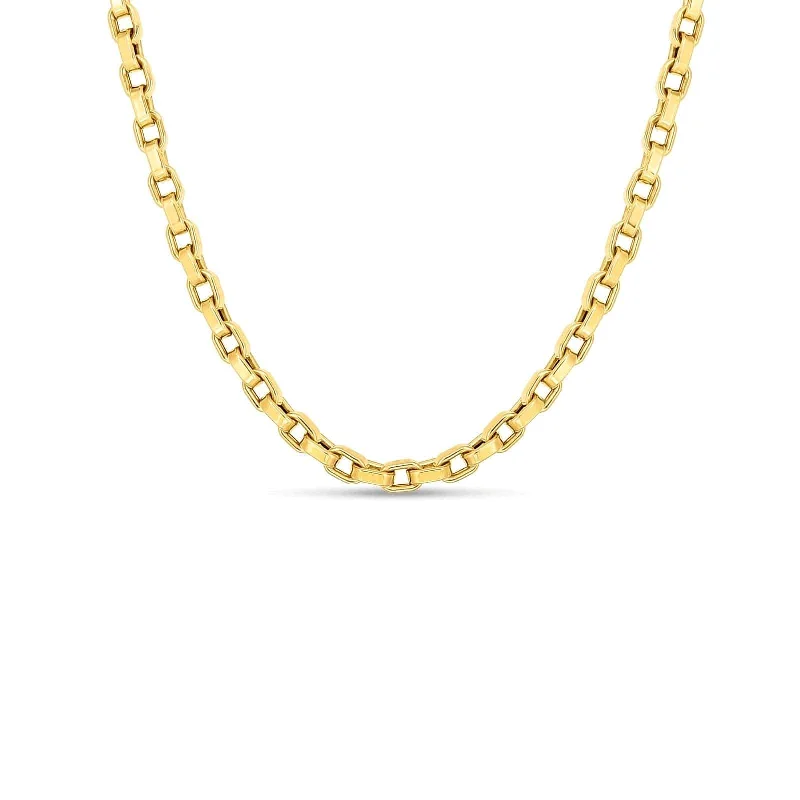 Square Link Chain Necklace (22 inches)