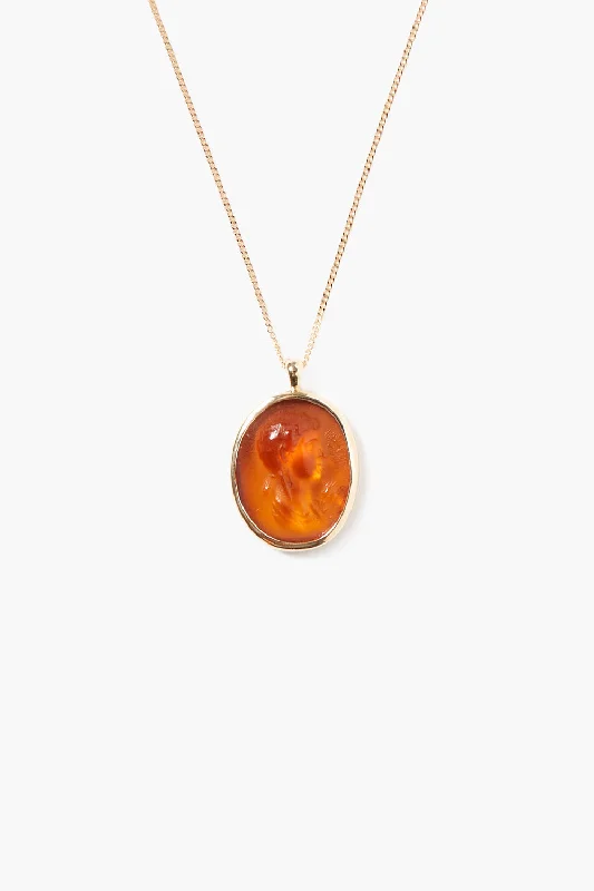 14k Claudius Necklace Orange