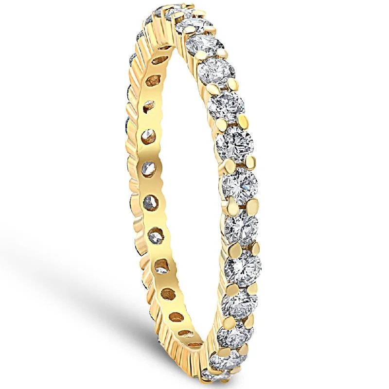 1ct Diamond Eternity Ring 18k Yellow Gold