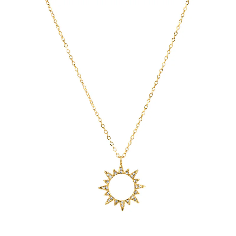 CZ Sun Necklace