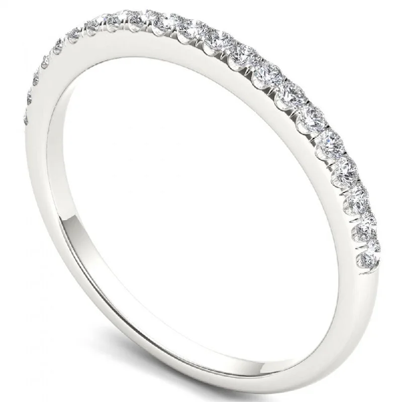 De Couer 10k White Gold 1/6ct TDW Wedding Band