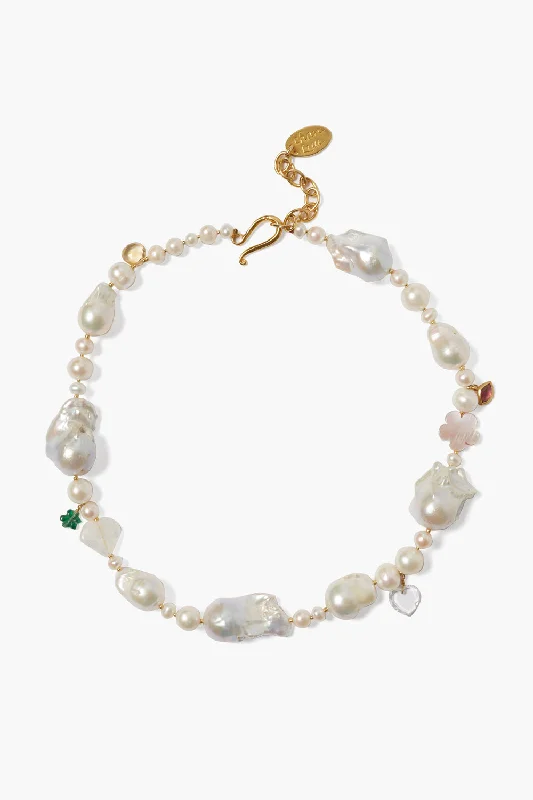 Jardin Necklace White Pearl