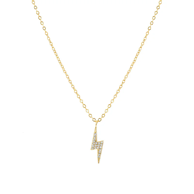 Lightning Bolt CZ Necklace