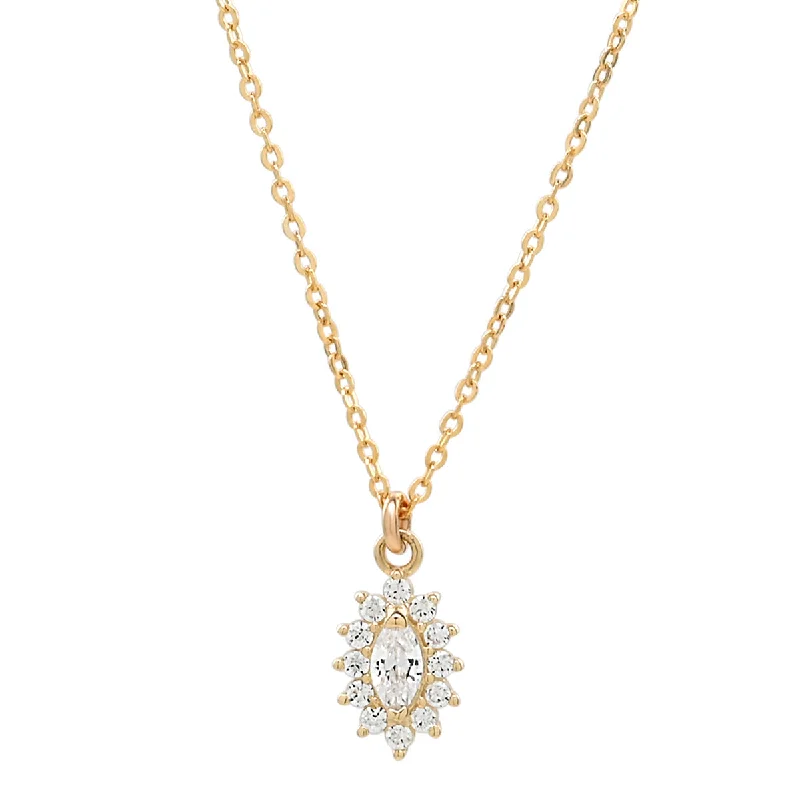 Tiny CZ Floral Necklace