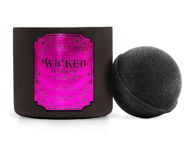 Wicked Night Rose - Candle and Bath Bomb Set (without Jewelry)