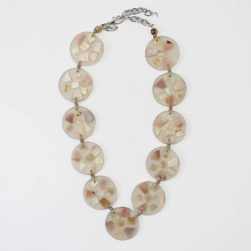 Pearl Iridescent Shell Claudia Necklace