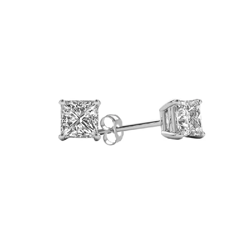 14K Diamond Stud Earring White gold (3/8cttw H-I Color, I2 Clarity) - White H-I