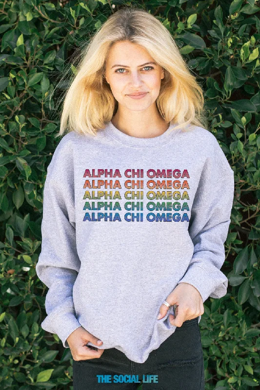 Alpha Chi Omega Technicolor Crewneck