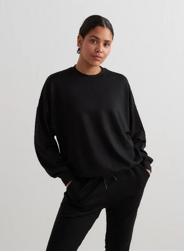 Black Comfy Modal Sweatshirt