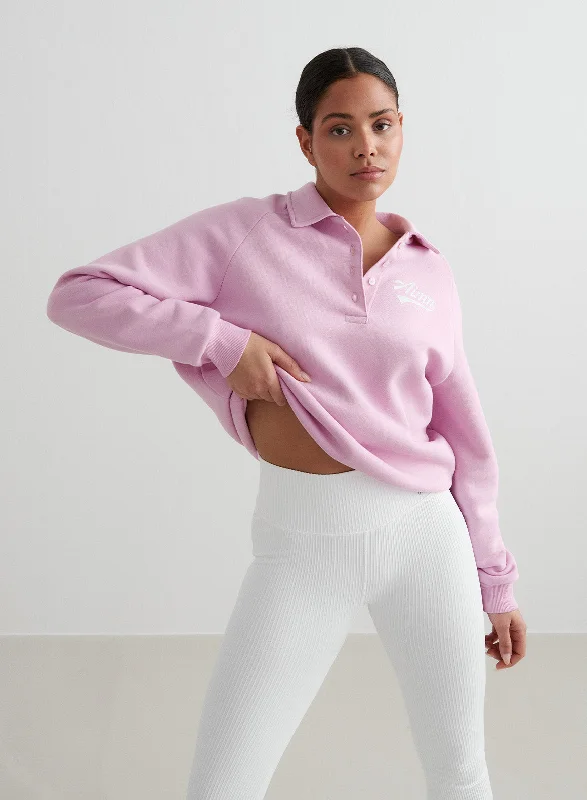 Cotton Candy Pitch Polo Sweatshirt