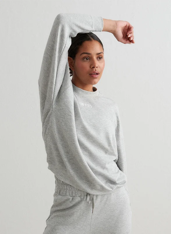 Light Grey Melange Comfy Modal Sweatshirt