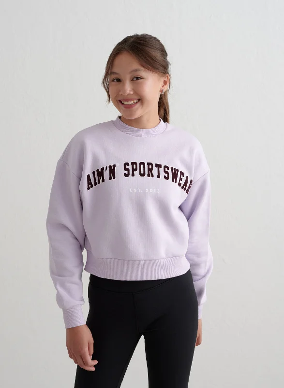 Pale Lavender Young Varsity Sweatshirt