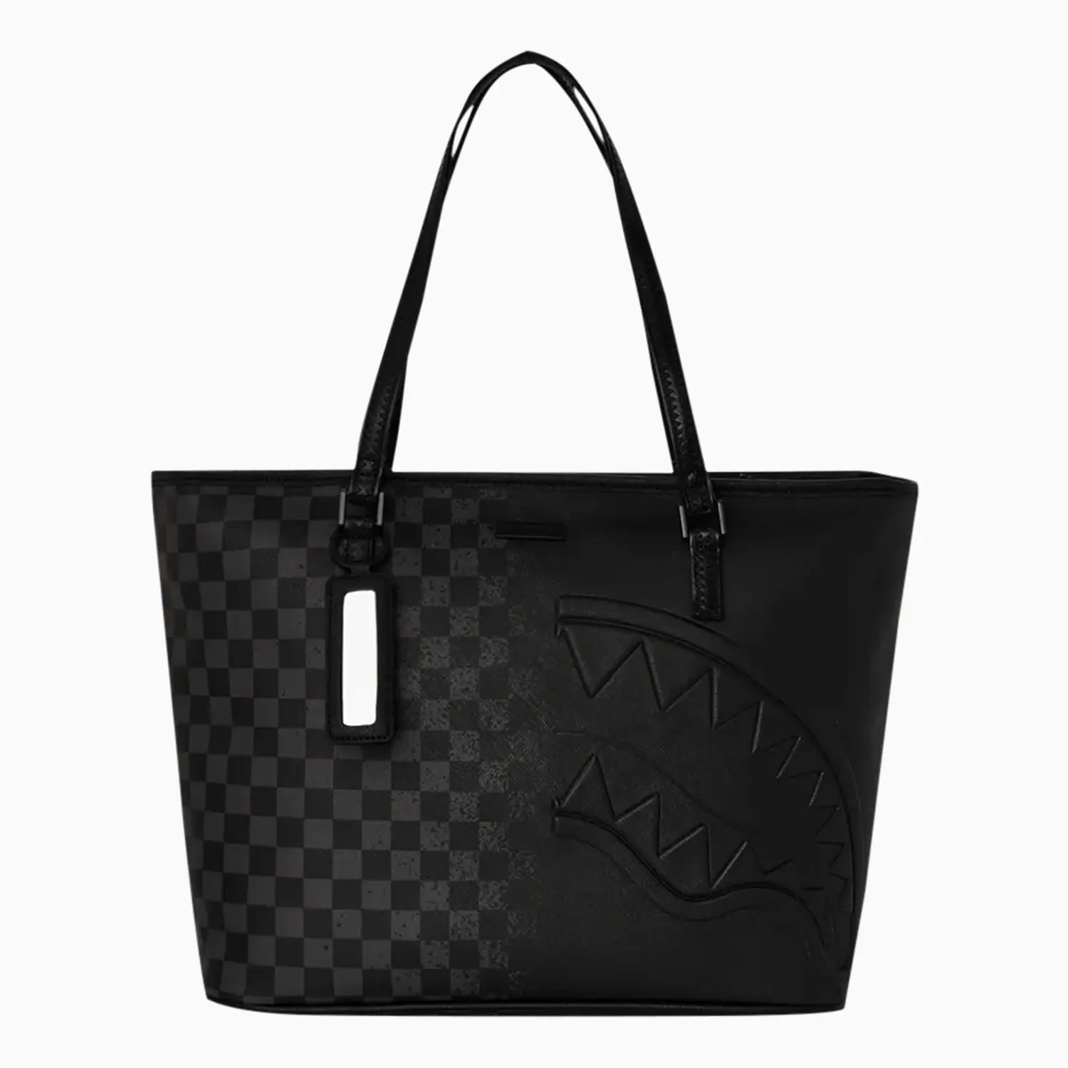 Women's Spritz Grey Check Tote Hand Bag