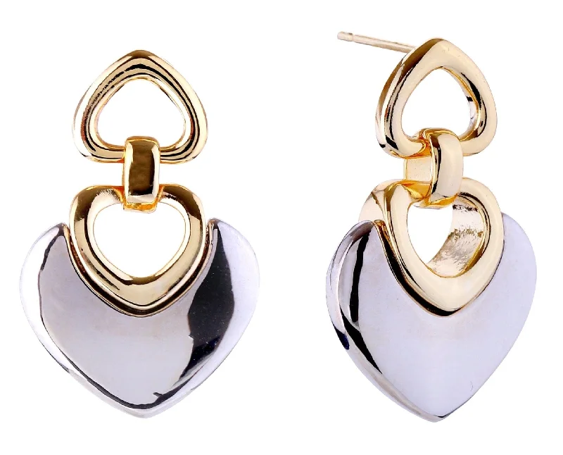 DJE310877 14K Dipped Lou Heart Post Earrings