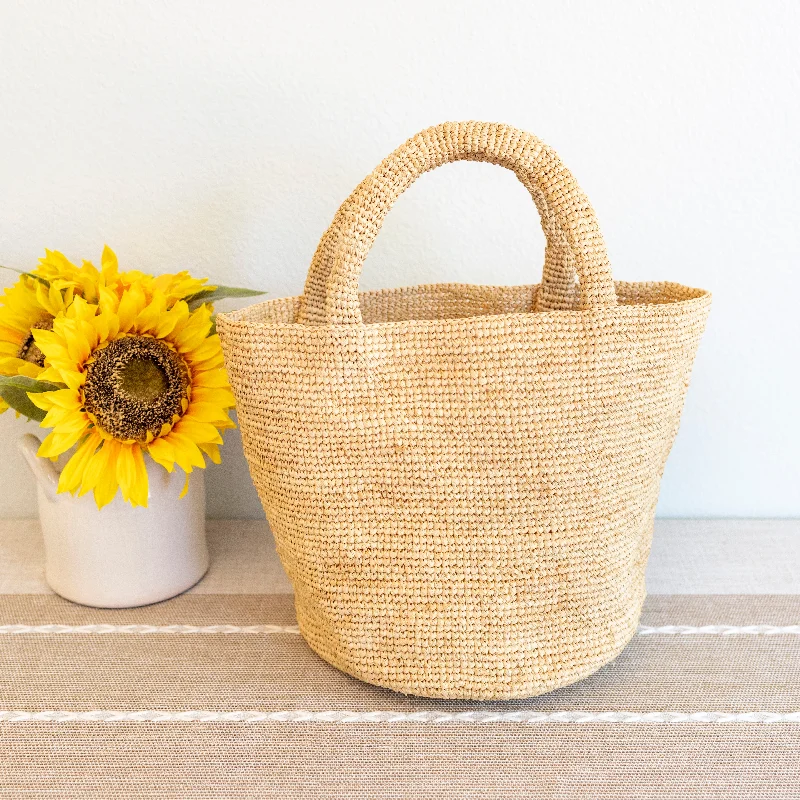 Elena Handbags Summer Fashion Raffia Basket Bag