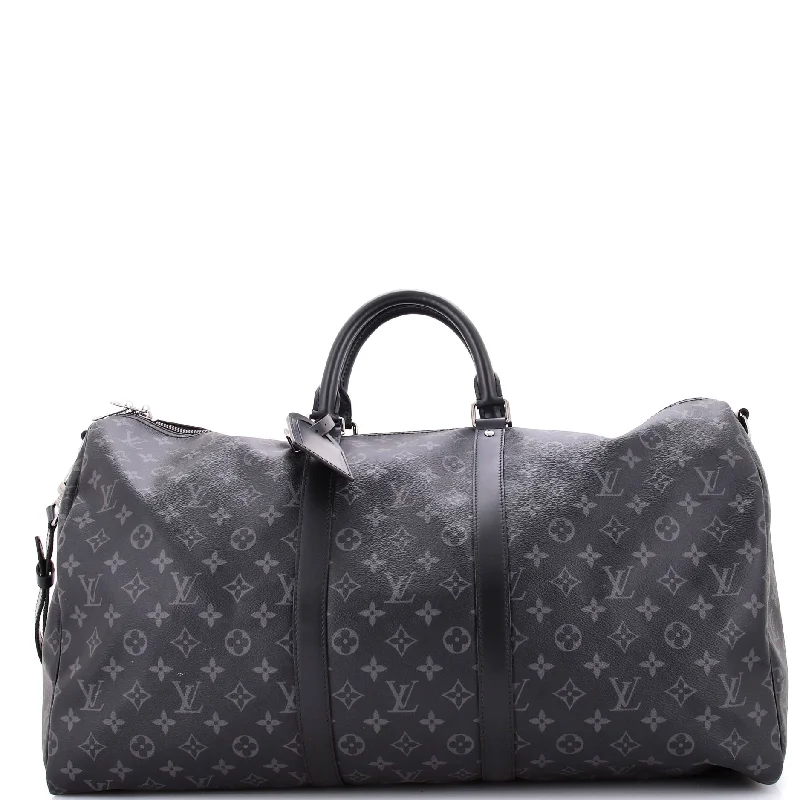 Keepall Bandouliere Bag Monogram Eclipse Canvas 55