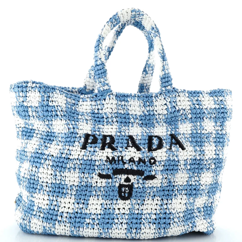 Logo Tote Raffia Large