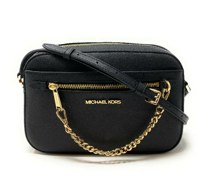 MICHAEL KORS Jet Set Zip ChainSaffiano Leather Crossbody Bag