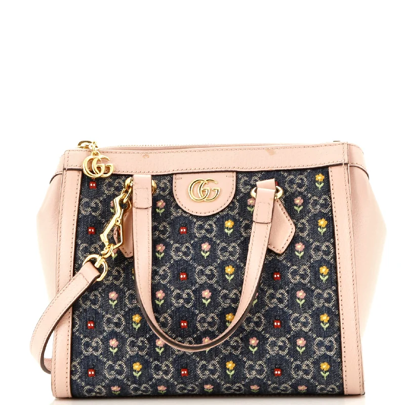 Ophidia Top Handle Tote Printed GG Denim Small