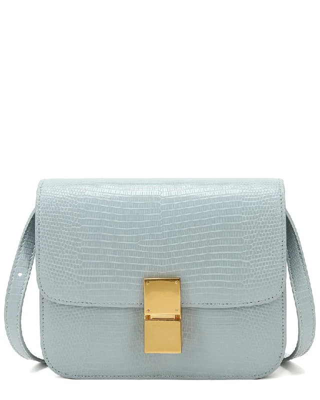 Tiffany & Fred Paris Lizard-Embossed Leather Crossbody