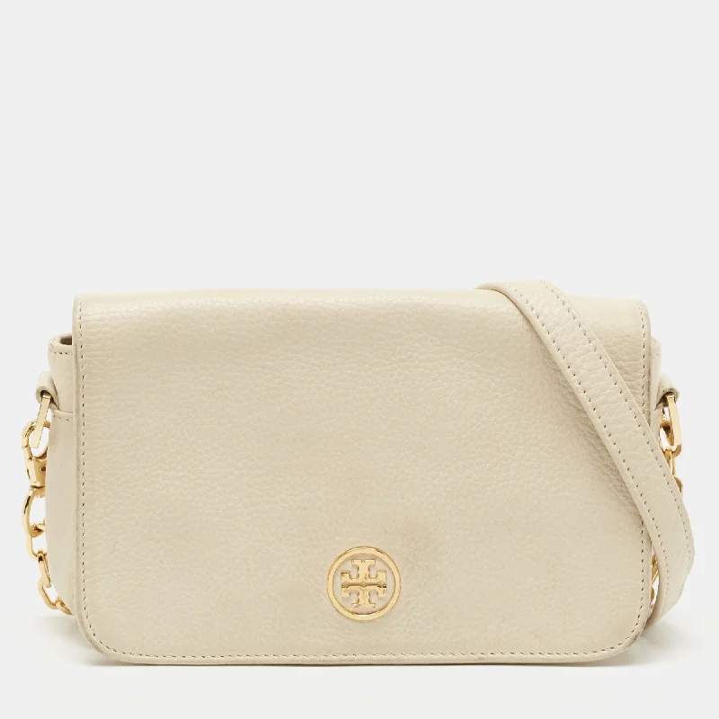 Tory Burch OffLeather Robinson Flap Crossbody Bag