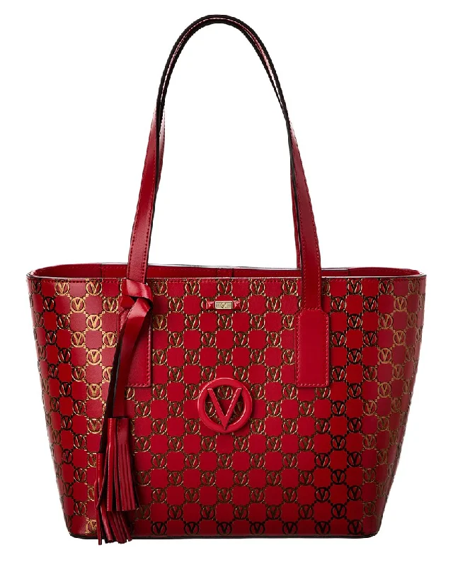 Valentino by Mario Valentino Prince Monogram Leather Tote