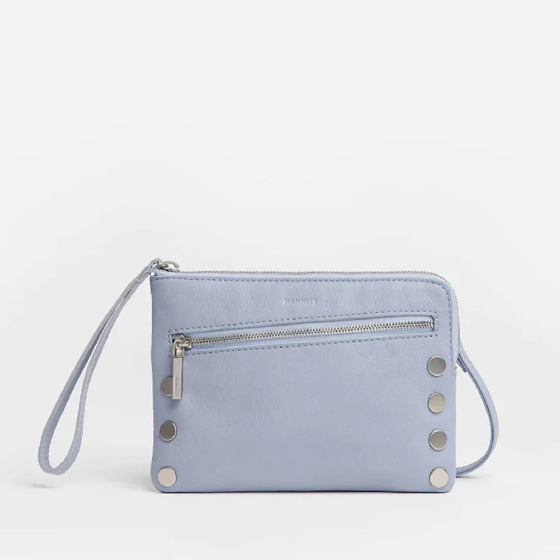 Women's Nash Small Crossbody / Wristlet Bag In Periwinkle Haze / Brushed Silver